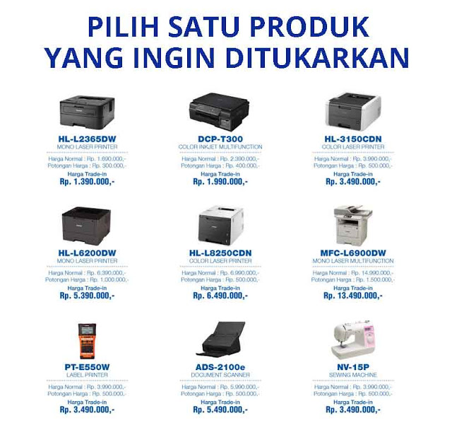 Event Promo Printer Brother Penukaran Printer Baru