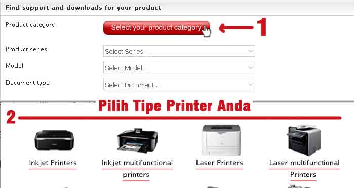 cara mudah download driver printer canon