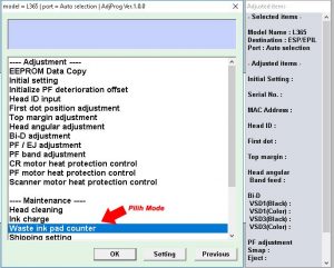 Mode pembersihan tinta reset printer epson l series