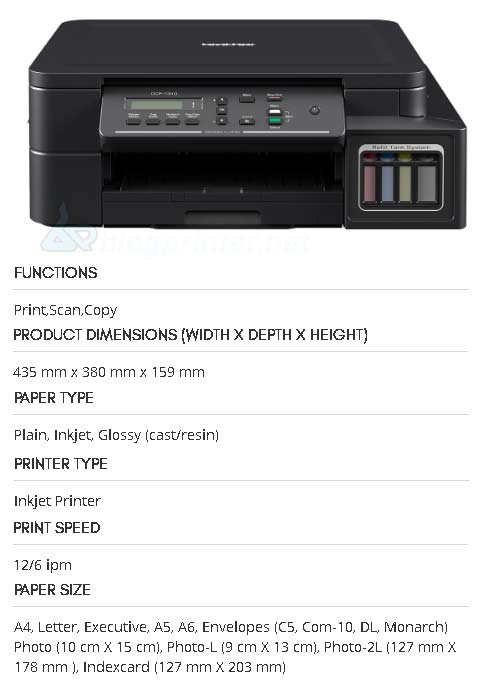 Review spesifikasi printer brother dpc t310