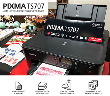 Fasilitas dan fitur printer canon TS707 Terbaru