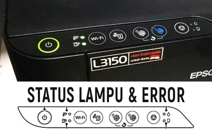 Informasi Status Lampu di indikator printer epson L series