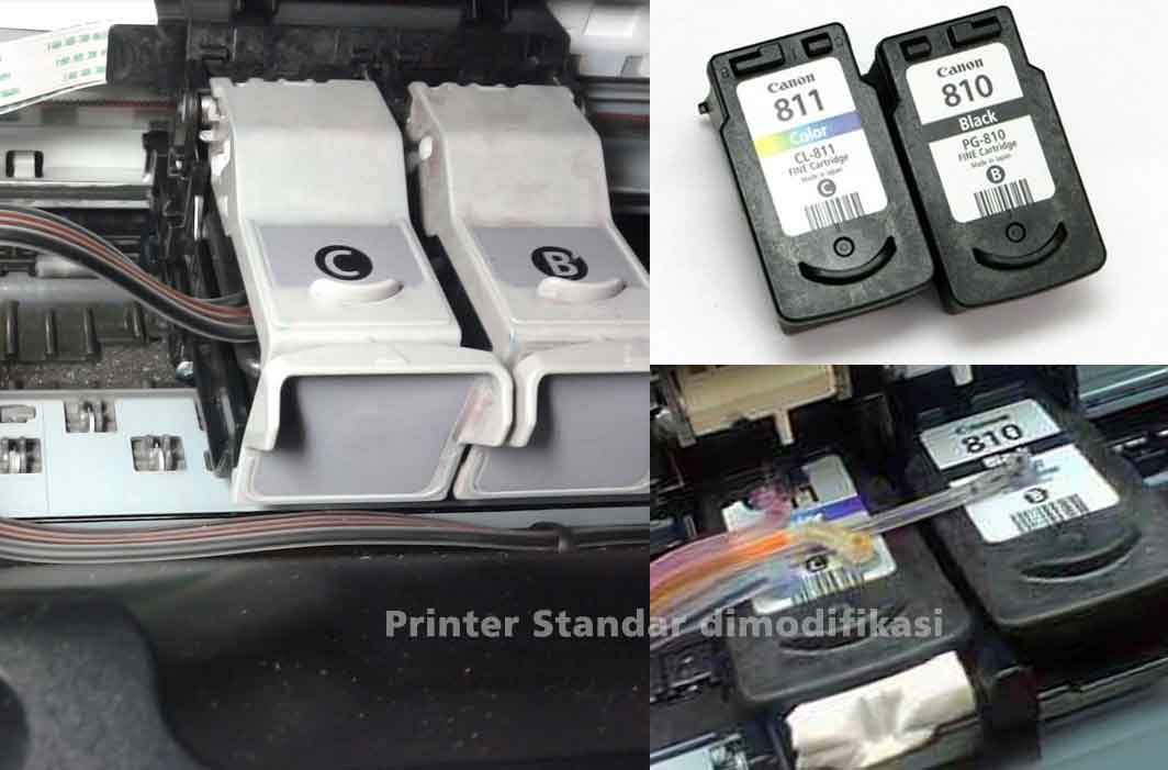 Katrid printer dimodifikasi selang tinta dan infus