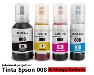 Tinta Epson 008 untuk isi ulang printer tangki tipe berapa saja