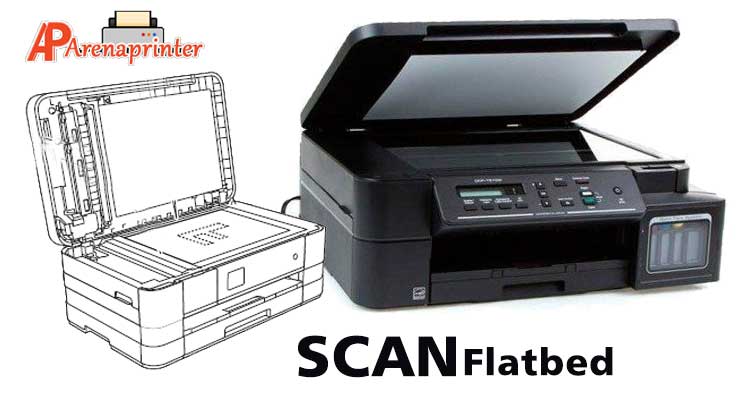 Cara mudah scan di layar kaca flatbed printer brother