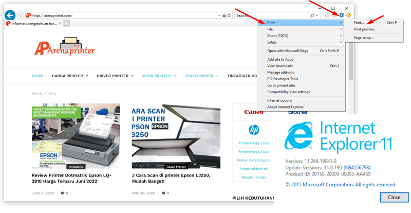 Cara print halaman website di browser dengan mudah