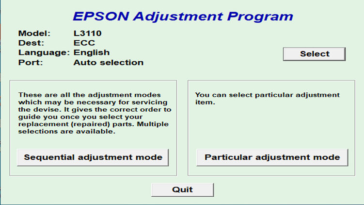 Download dan cara reset printer Epson L3110