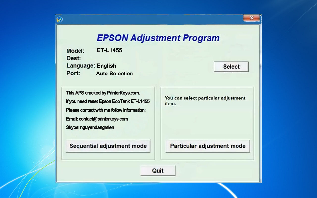 Download dan cara reset Epson L1455 